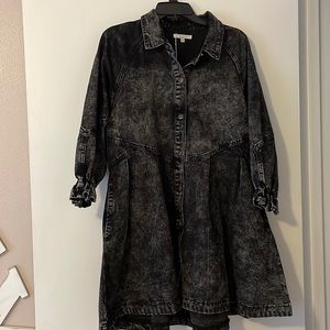 Black Denim Babydoll Dress